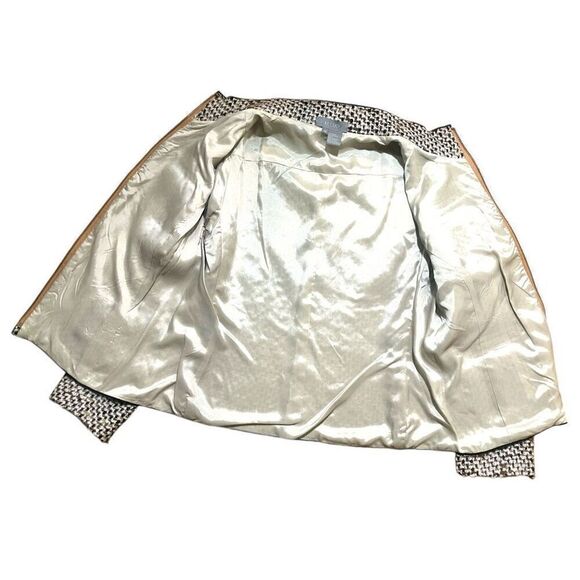 ECCOCI Wool Blend Chanel Style Zip Front 4 Front Pockets Lined Sz 10 Very Good U - Picture 3 of 5